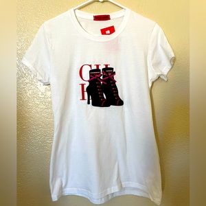 White LARGE Carolina Herrera Patched shirt